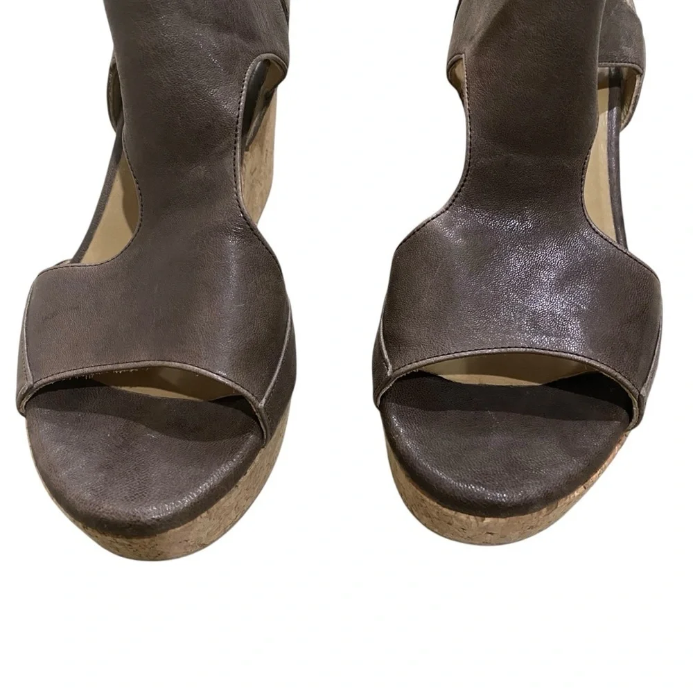 Coclico Mosaic Cork Wedge Sandals Size 38 / 7.5 Brown
